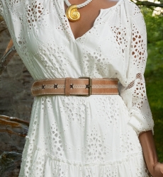 Cintura in pelle marrone Greta – Miss June Paris – 8