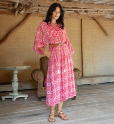 Vestido Longo Felicity - 100% Voile de Algodão com Renda - Miss June Paris - 2