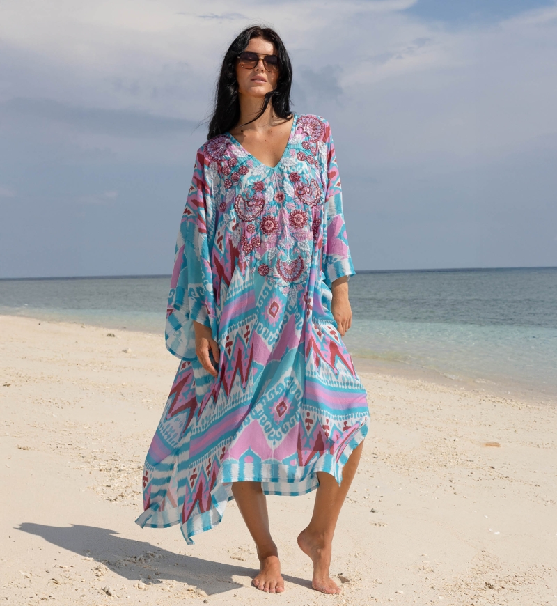 Abito Lungo Joya - 100% Modal con Pizzo - Miss June Paris - 1