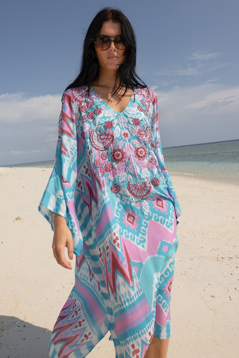 Lange Robe Joya - 100% Modal mit Spitze - Miss June Paris - 2