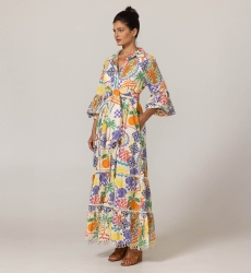 Lotus Long Dress - 100% Cotton - Miss June Paris - 3