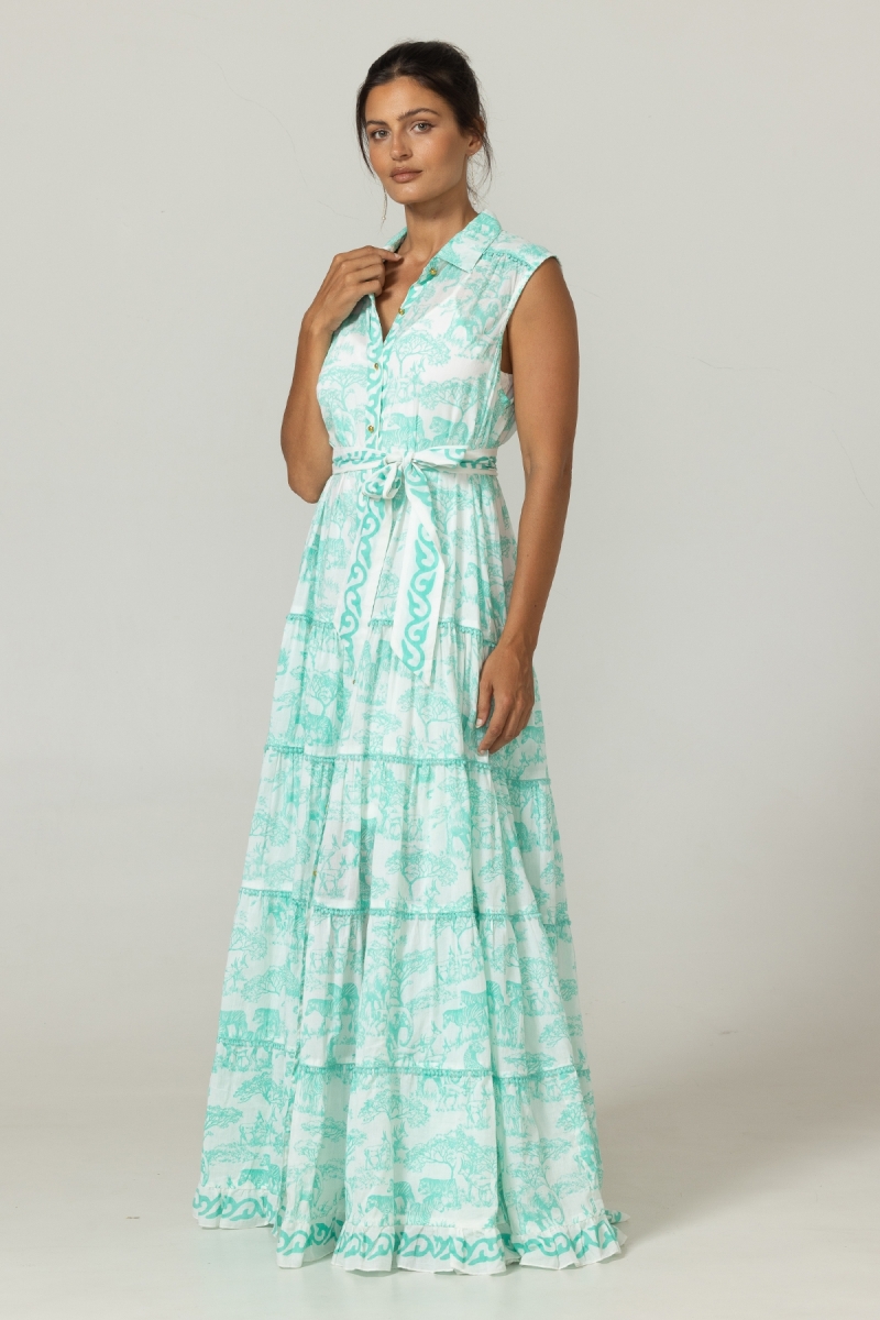 Vestido Longo Gabie - 100% Voile de Algodão com Renda - Miss June Paris - 3
