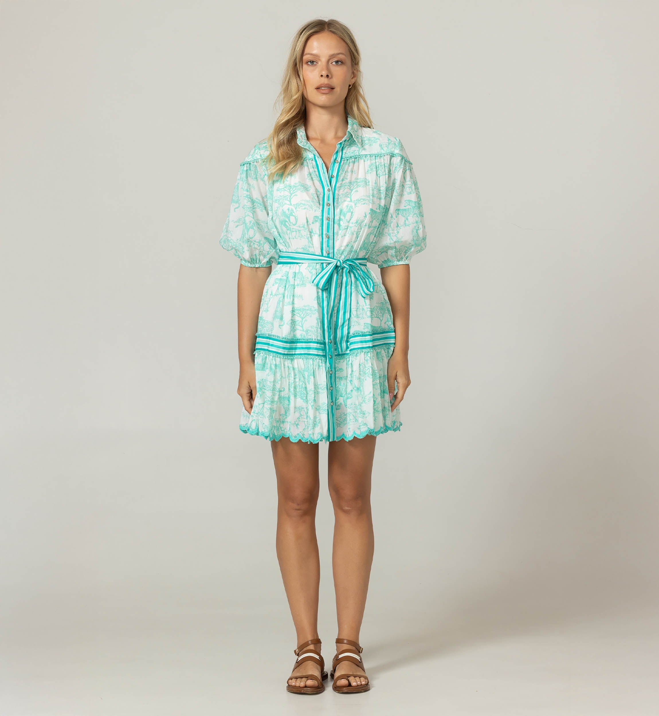 Elma Kurzes Kleid - 100% Baumwollvoile mit Spitze - Miss June Paris - 3