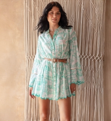 Vestido Corto Soa - 100% Velo de Algodón con Encaje - Miss June Paris - 1