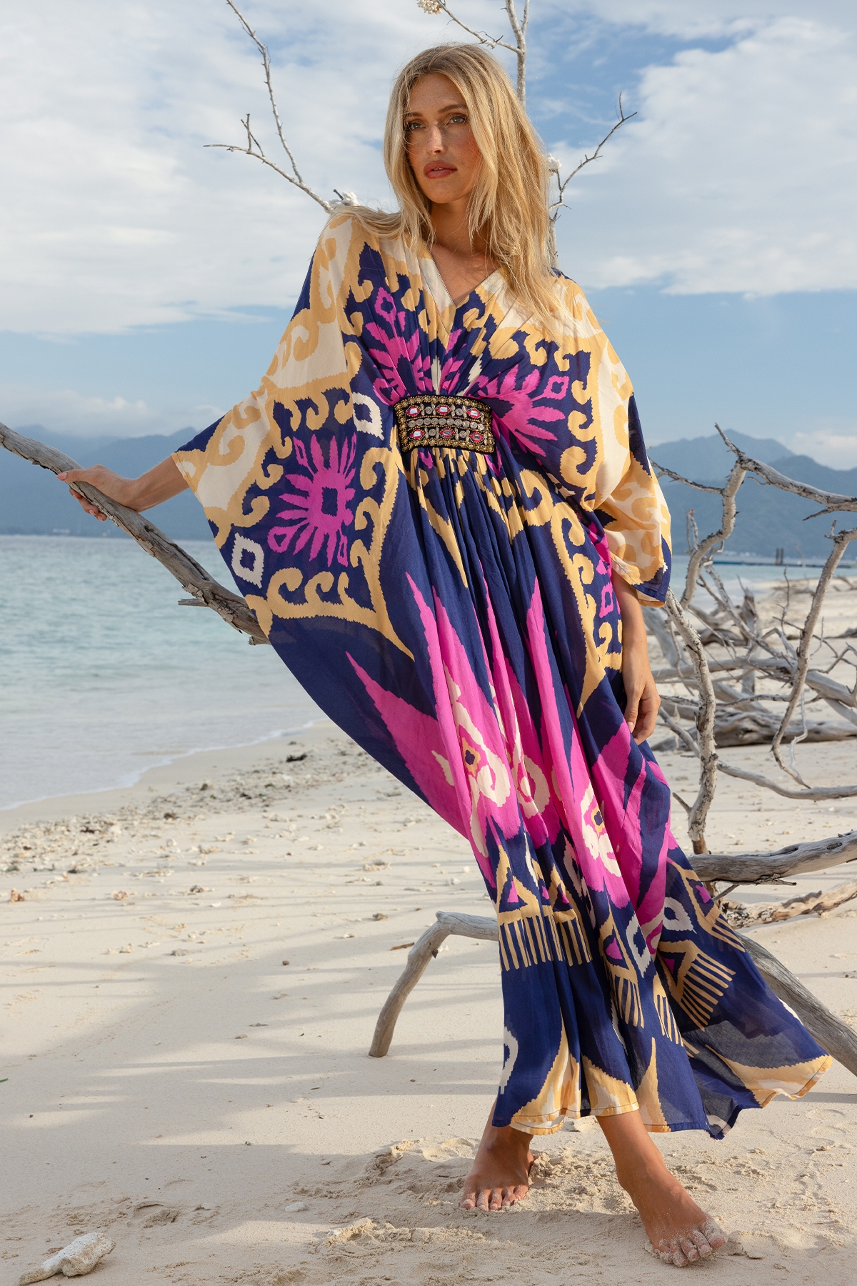 Long Melody Kaftan - 100% Modal - Miss June Paris - 2