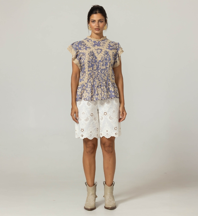 Bermuda Sophie - Broderie anglaise - 100% coton - Miss June Paris - 3