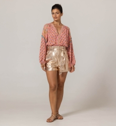 short cuir GLITTER- 100% cuir - Miss June Paris - 6