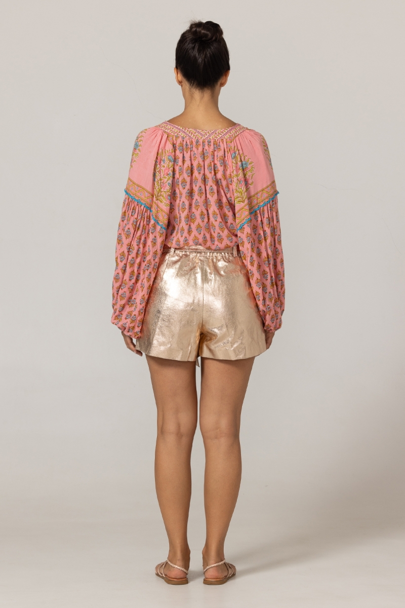 short cuir GLITTER- 100% cuir - Miss June Paris - 7