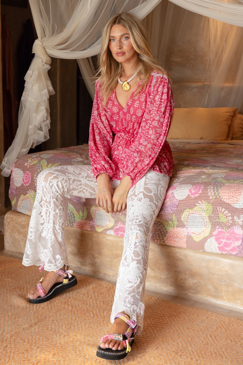 Pantalones Darling - Encaje 100% Viscosa - Miss June Paris - 2