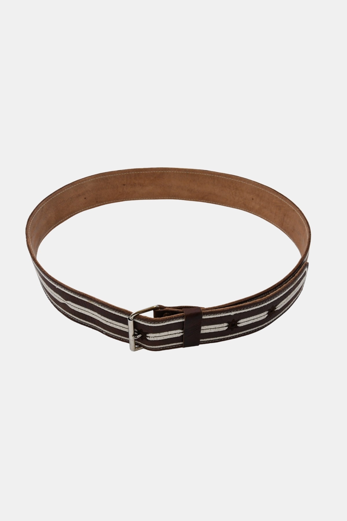 Brown leather belt Gemma - Miss June Paris