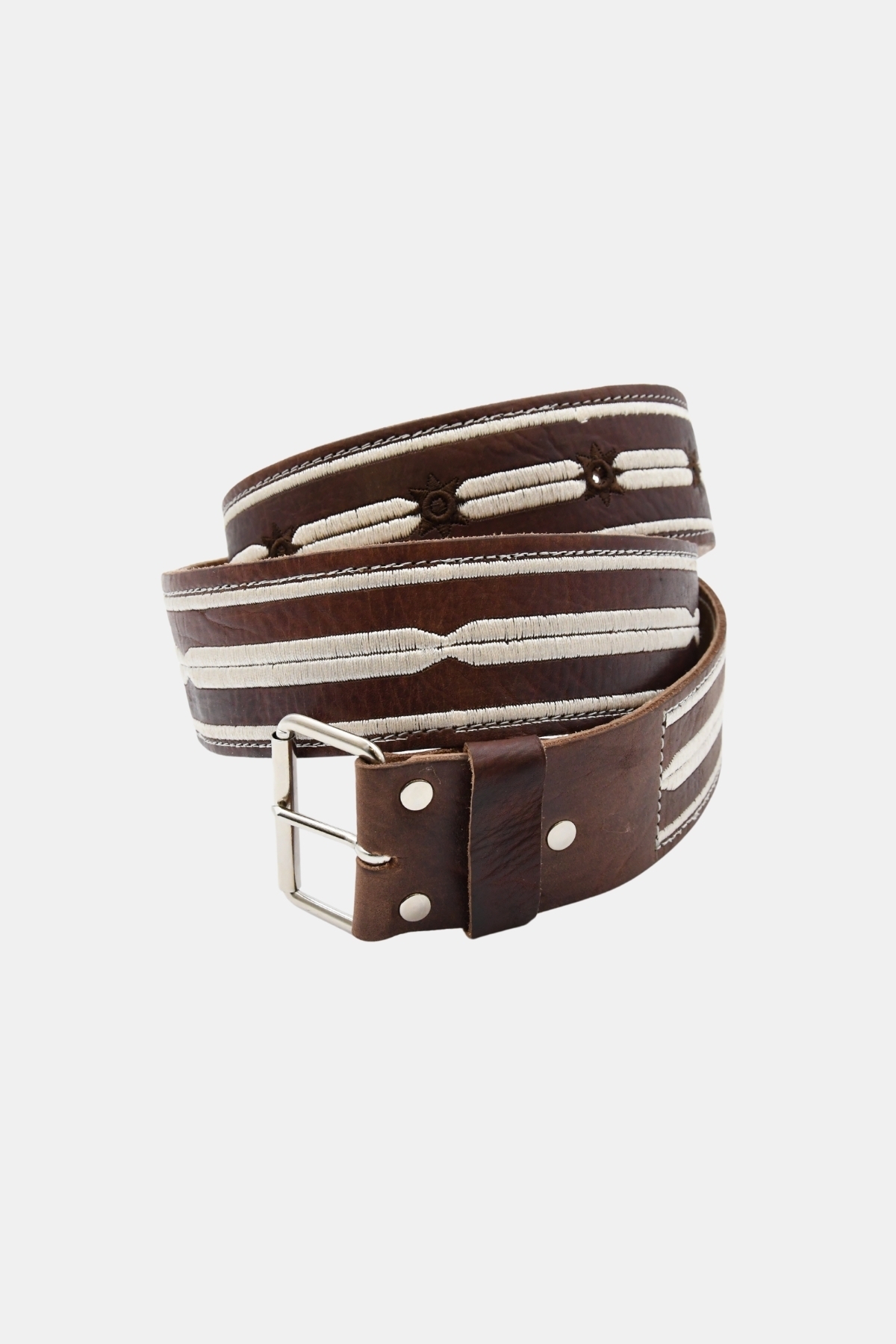 Brown leather belt Gemma - Miss June Paris