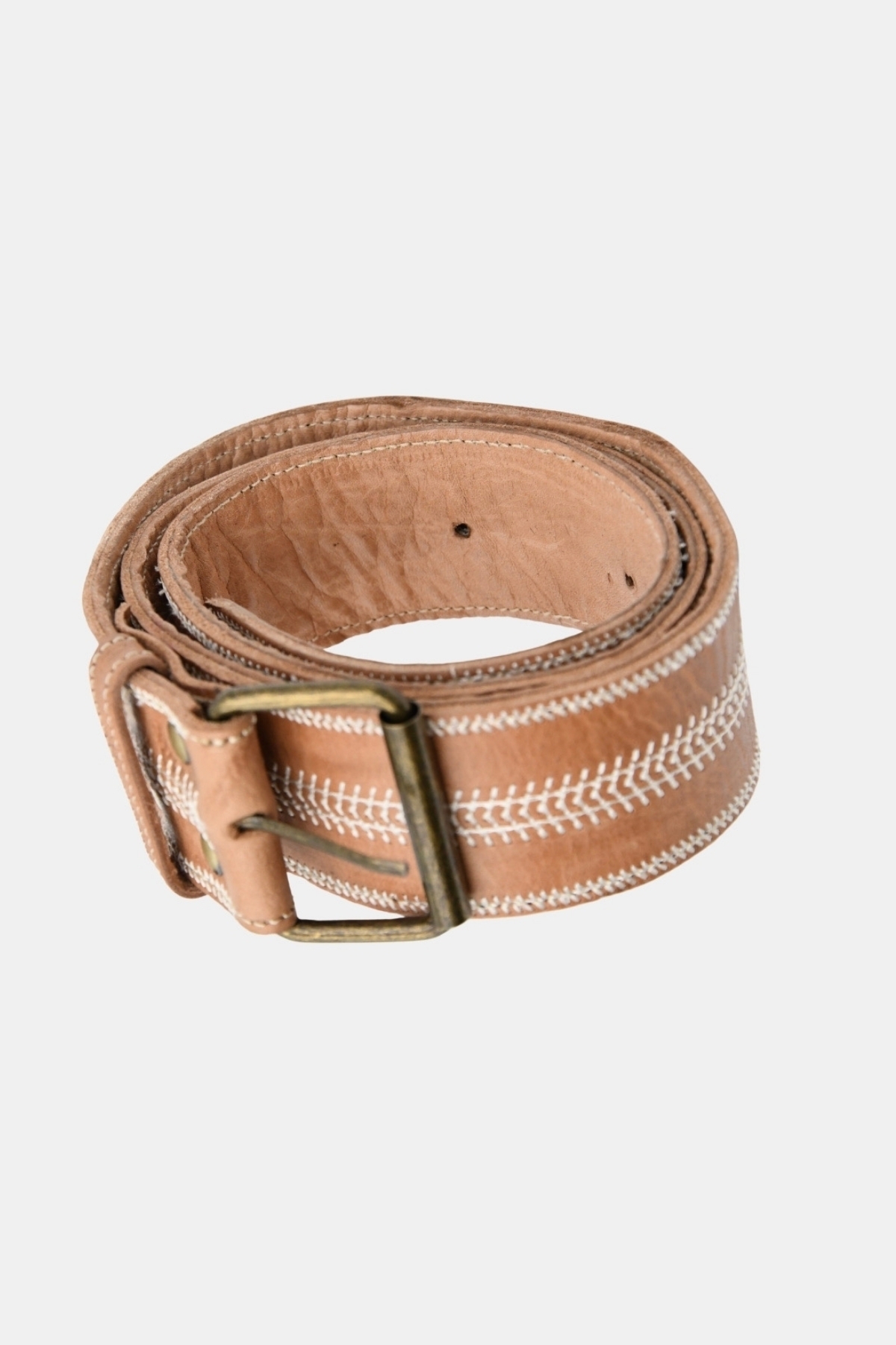 Brown Leather Belt Greta - Miss June Paris