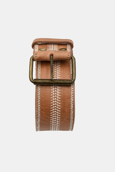 Brown Leather Belt Greta - Miss June Paris