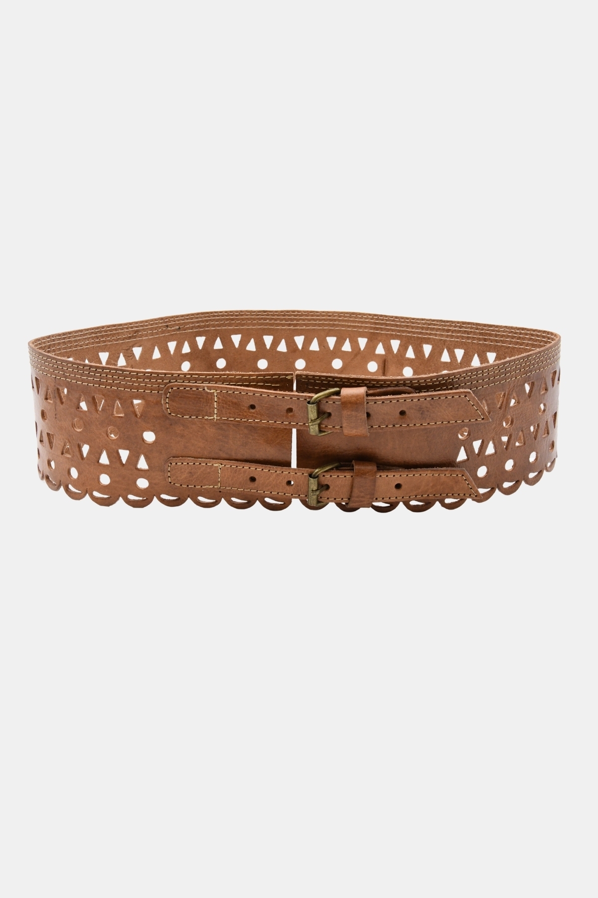 Joan Leather Belt - Tan - Miss June Paris