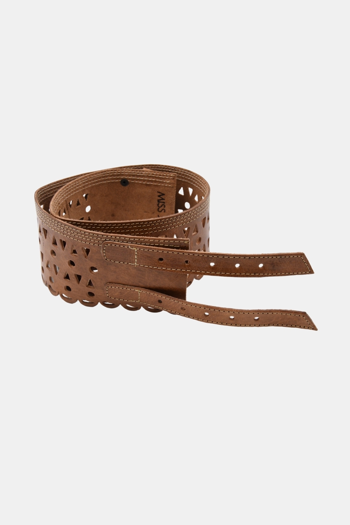 Joan Leather Belt - Tan - Miss June Paris