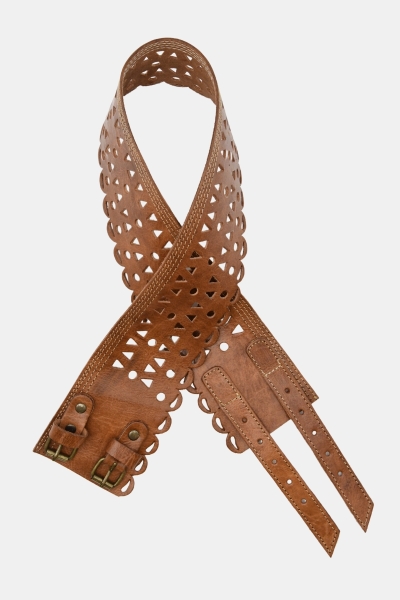 Joan Leather Belt - Tan - Miss June Paris