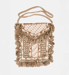 Fantasievolle Boho-Baumwolltasche TASSELS - Miss June Paris - 1