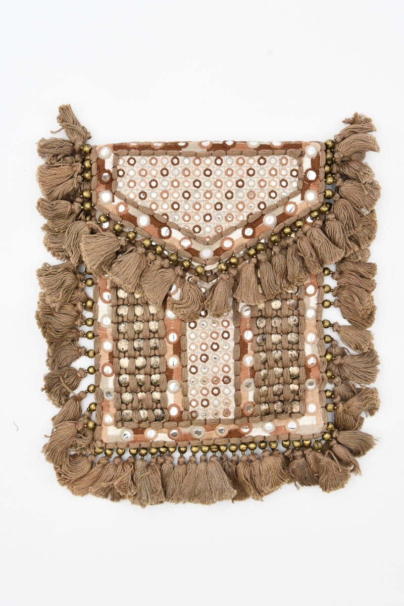 Borsa con Nappine TASSELS- cotone fantasia bohemien  - Miss June Paris - 3