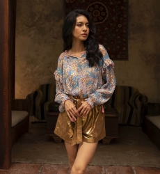 short cuir GLITTER- 100% cuir - Miss June Paris - 11