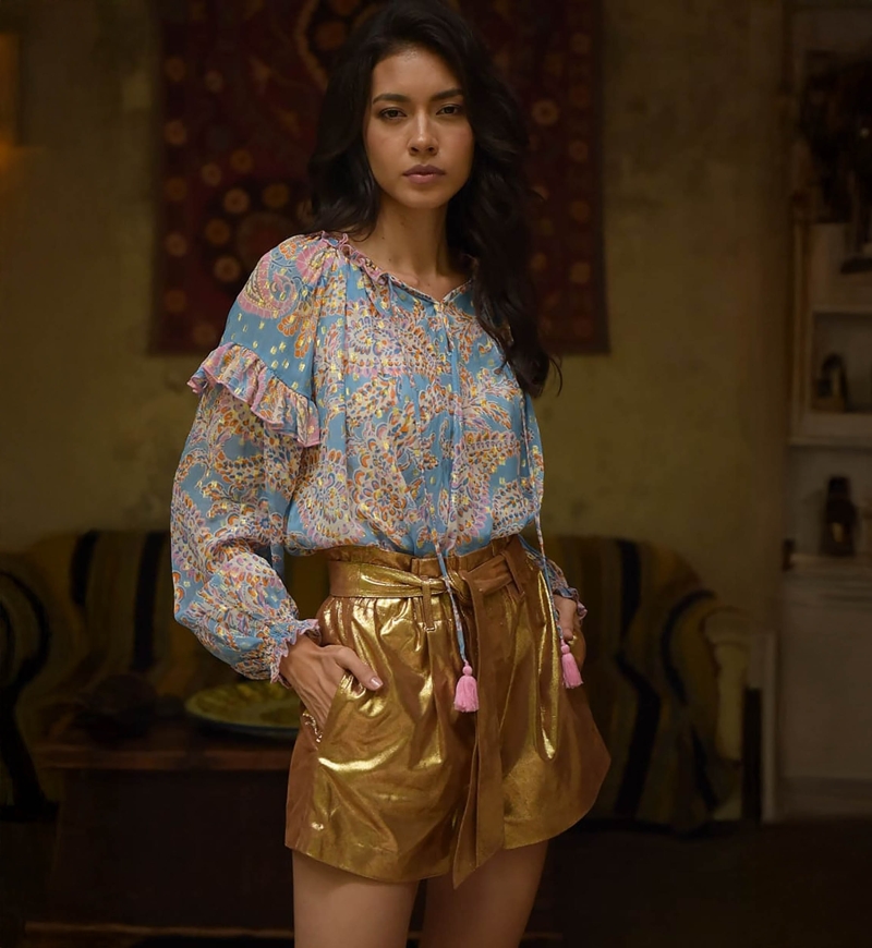 Short in Pelle Glitter - 100% in pelle - Miss June Paris - 12