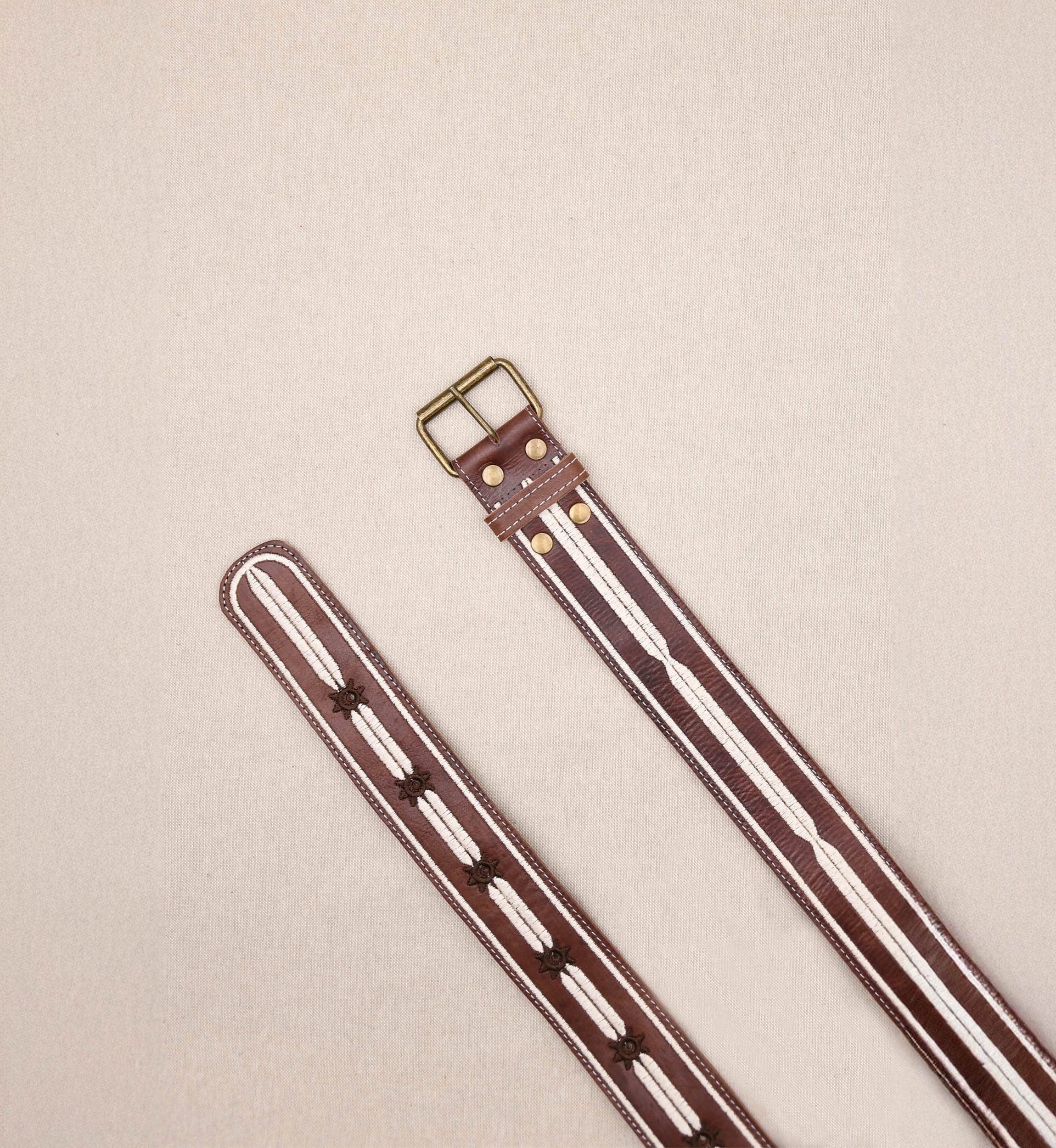 Ceinture Cuir Gemma marron - Miss June Paris - 1