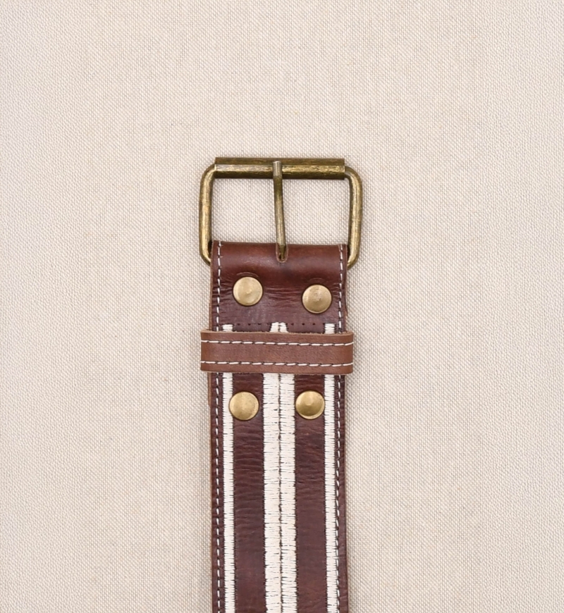 Ceinture Cuir Gemma marron - Miss June Paris - 2