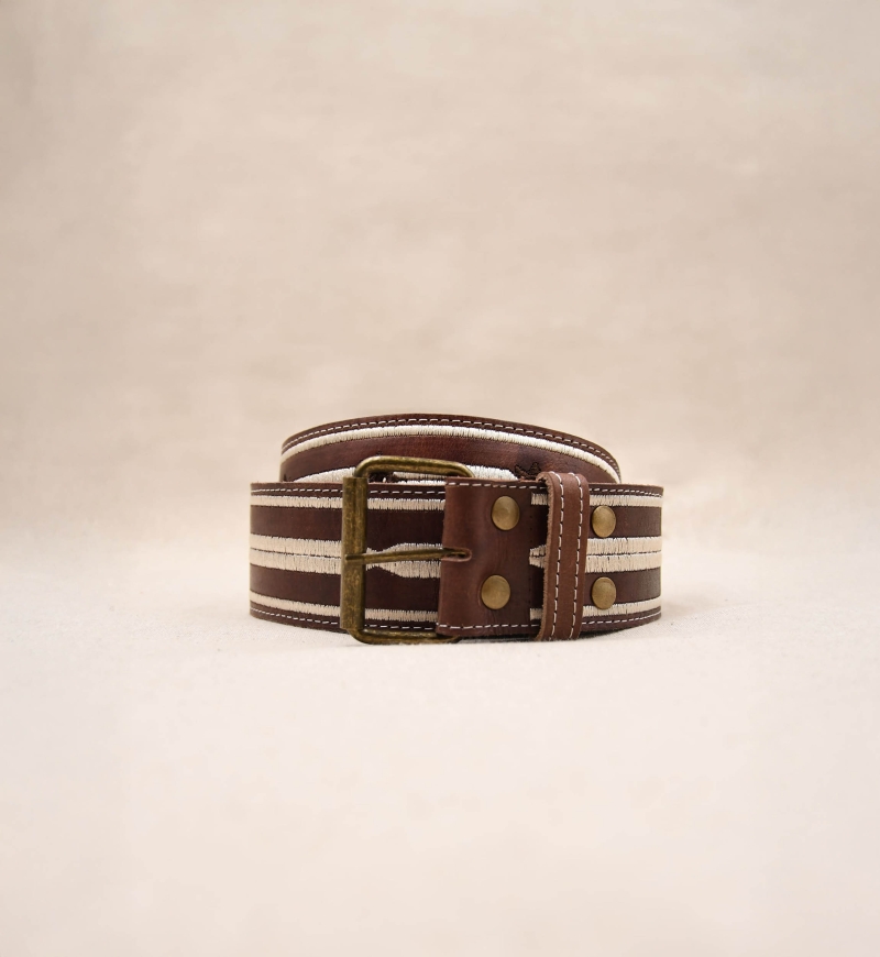 Ceinture Cuir Gemma marron - Miss June Paris - 3
