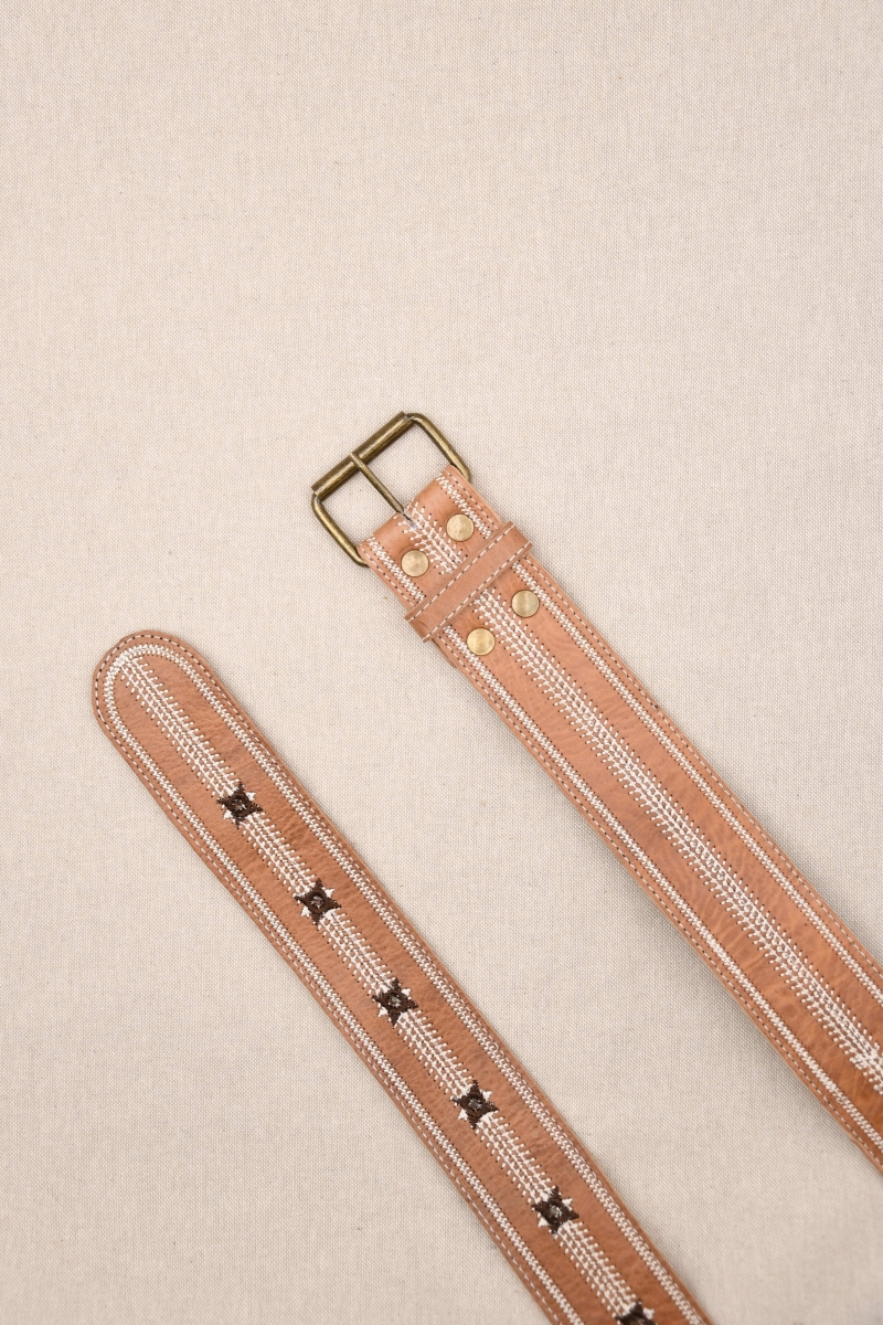 Cintura in pelle marrone Greta – Miss June Paris – 2