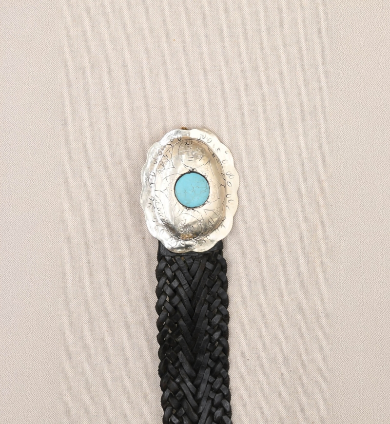 Cinturón de Cuero Negro con Hebilla Plateada Janna – Miss June Paris – 1