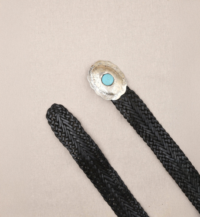 Black Leather Belt with Silver Buckle Janna – Miss June Paris – 2