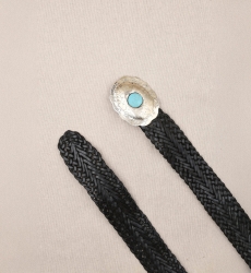 Cinto de Couro Preto com Fivela Prateada Janna – Miss June Paris – 2