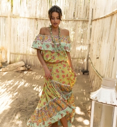 top HOLLA - imprimé fleuri - manche courte - bohème  - Miss June Paris - 1