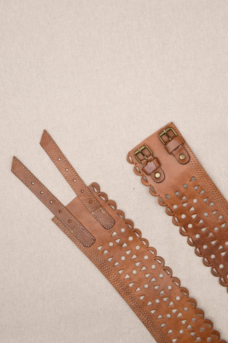 Ceinture Cuir - Joan - Tan - Miss June Paris - 2