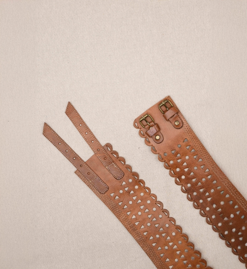 Cinto de couro Joan – Tan – Miss June Paris – 2