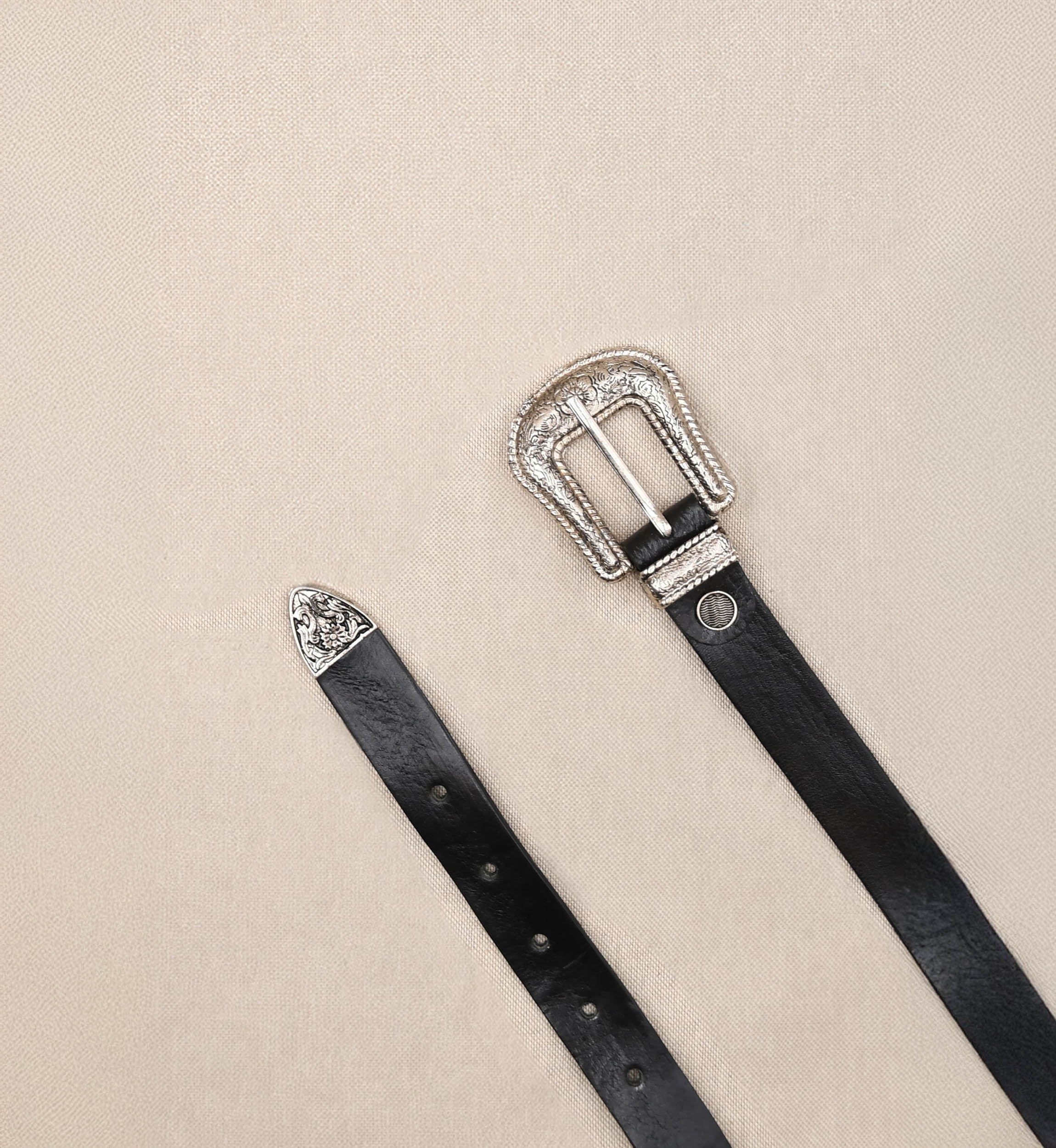 Ceinture Cuir Riley Noir - Miss June Paris - 1