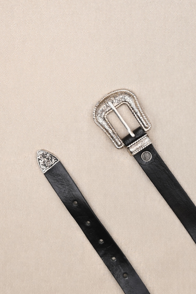 Ceinture Cuir Riley Noir - Miss June Paris - 1