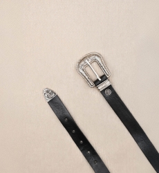 Ceinture Cuir Riley Noir - Miss June Paris - 1