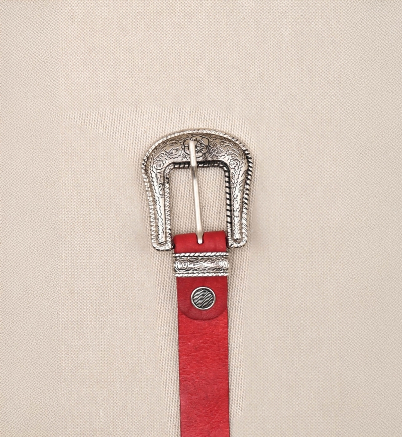 Ceinture Cuir Riley Rouge - Miss June Paris - 1