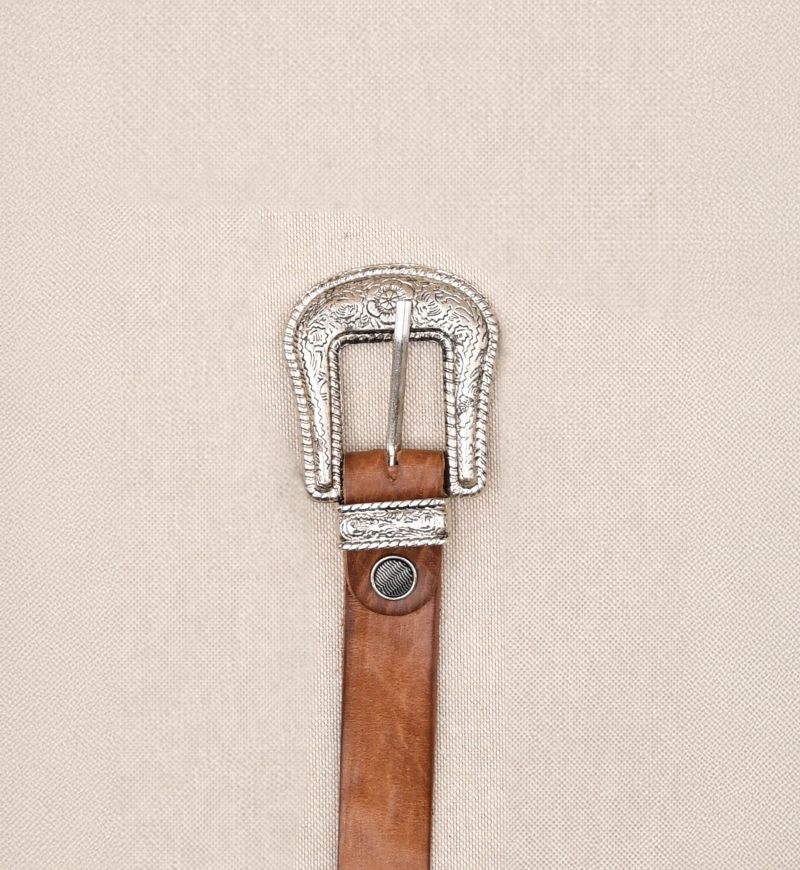 Ceinture Cuir Riley Marron - Miss June Paris - 2