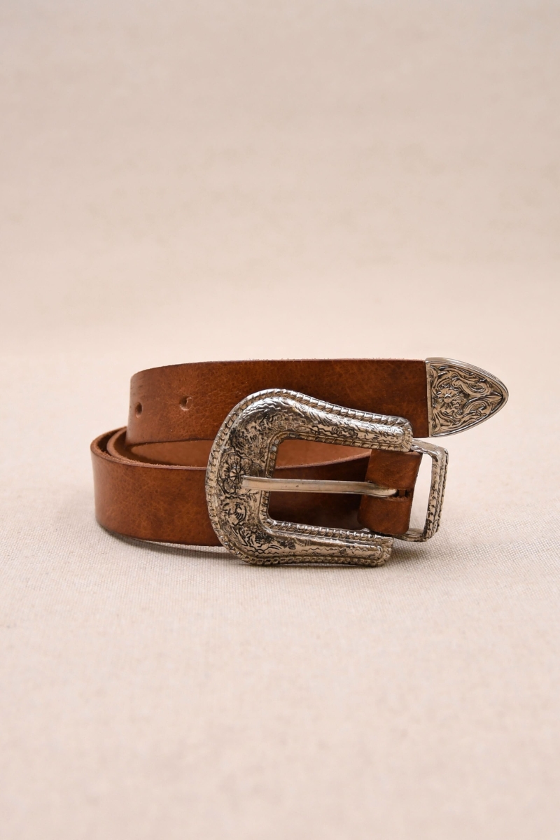 Cinto de Couro Riley Castanho - Miss June Paris - 3