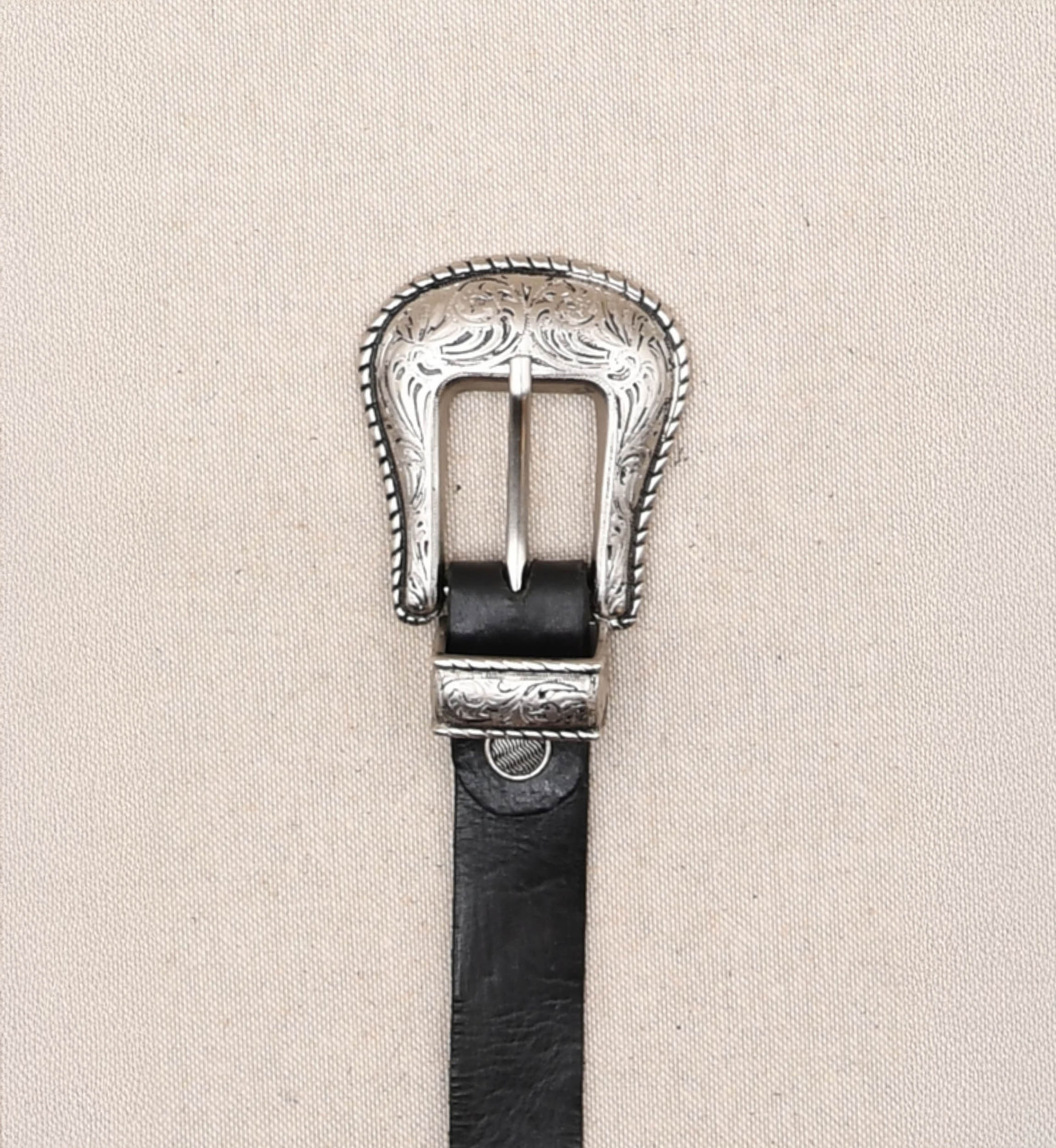 Ceinture en Cuir Montana Noir  - Miss June Paris - 2