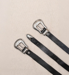 Montana Black Leather Belt - Miss June Paris - 1