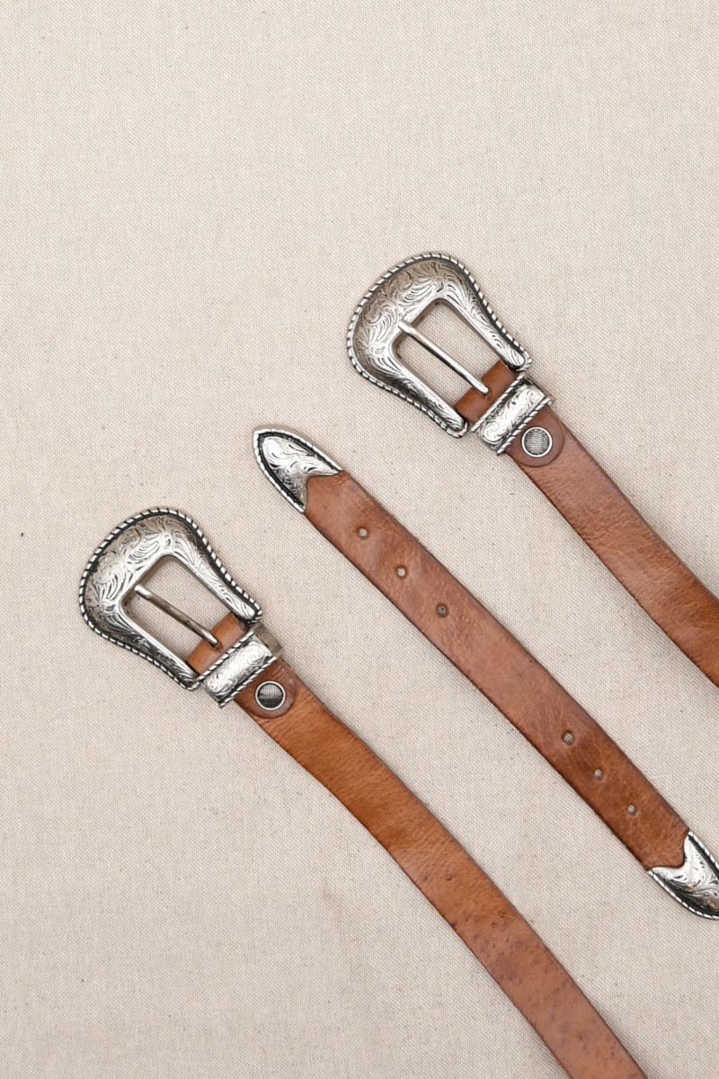 Ceinture en Cuir Montana Marron  - Miss June Paris - 2