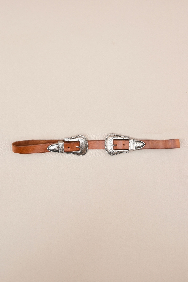 Brauner Montana-Gürtel aus Leder - Miss June Paris - 3