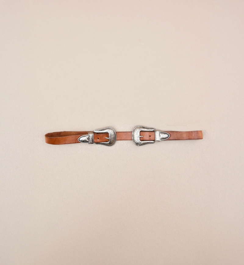 Ceinture en Cuir Montana Marron  - Miss June Paris - 3