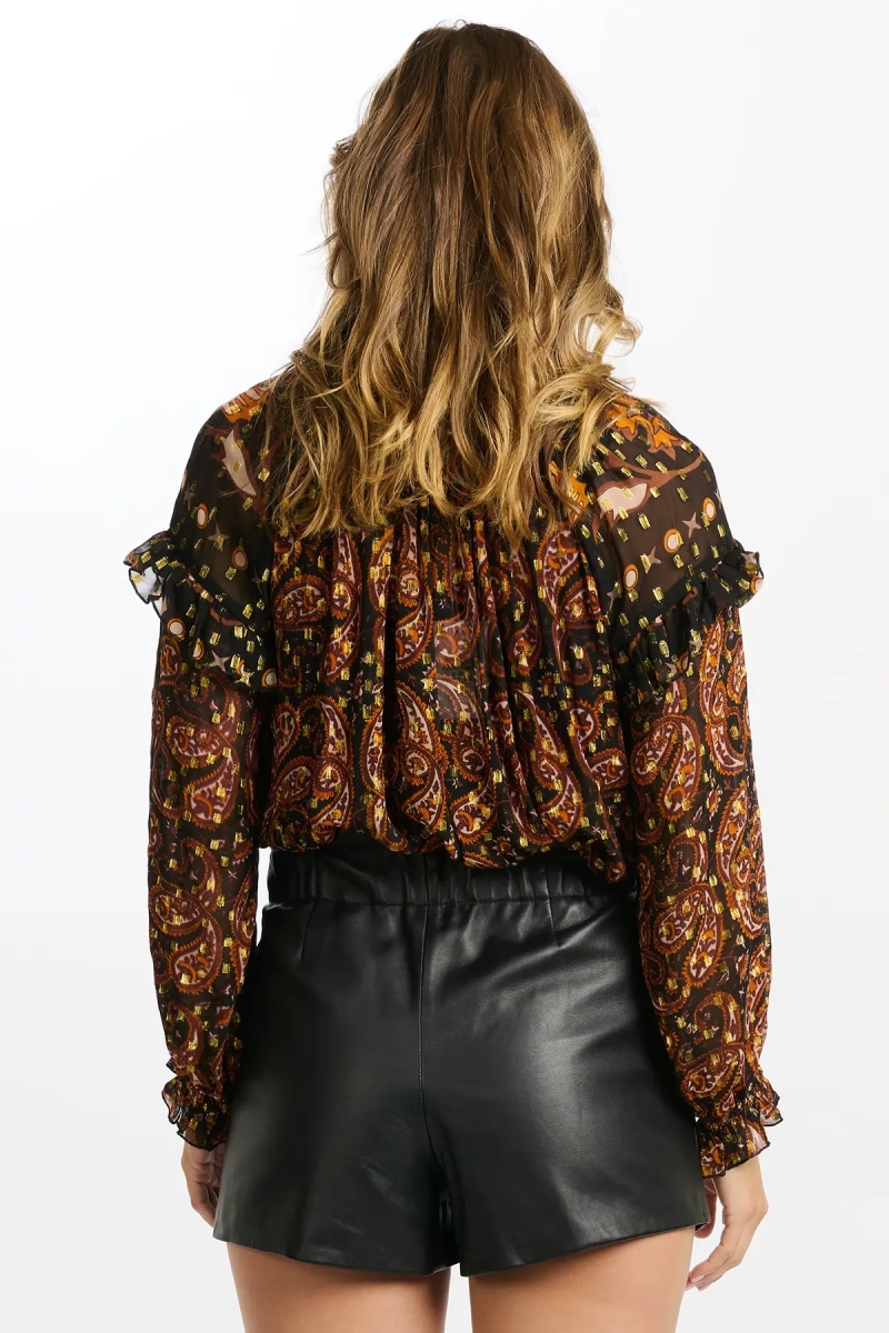 Blusa Regina - estampado cachemir - tela fluida - Miss June Paris