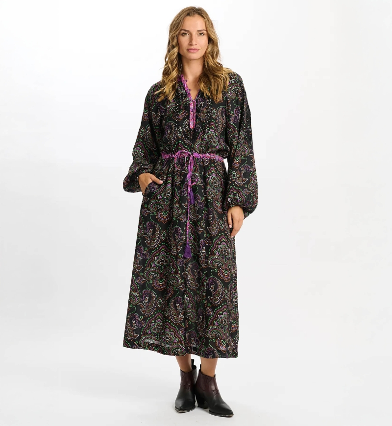 long sleeve bohemian long dress PAOLA  - Miss June