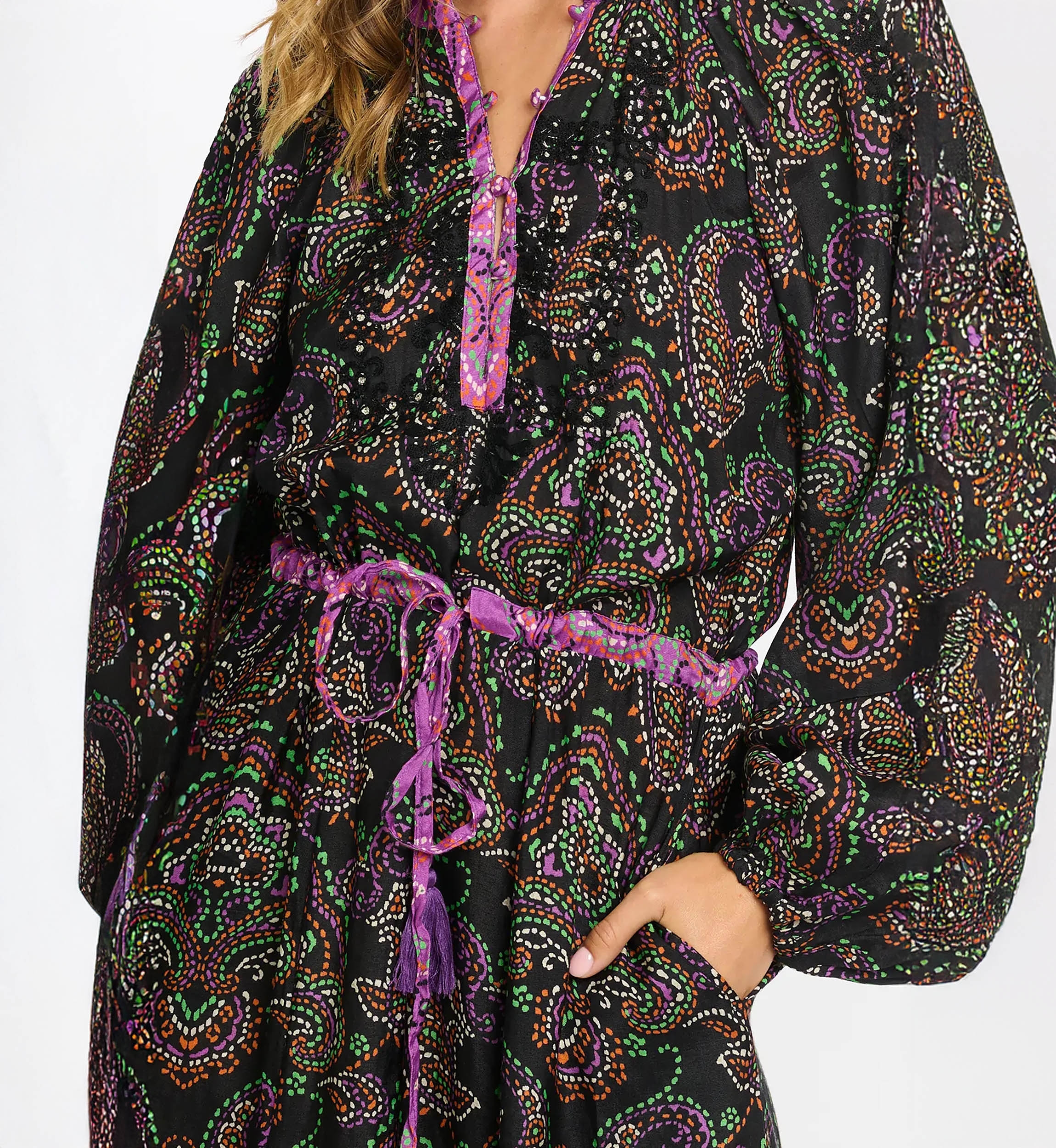 robe longue manche longue boheme PAOLA - Miss June