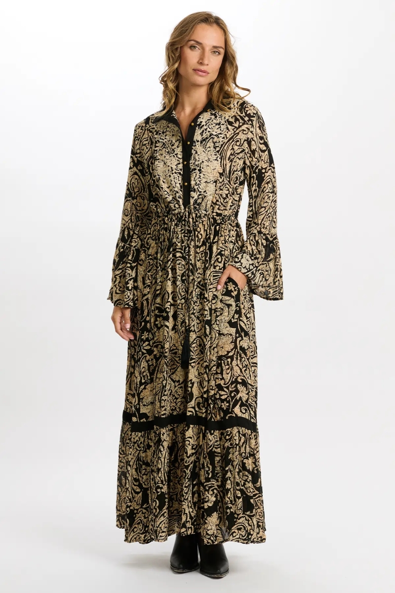 vestido largo bohemio chic manga larga ZELIE -Miss June