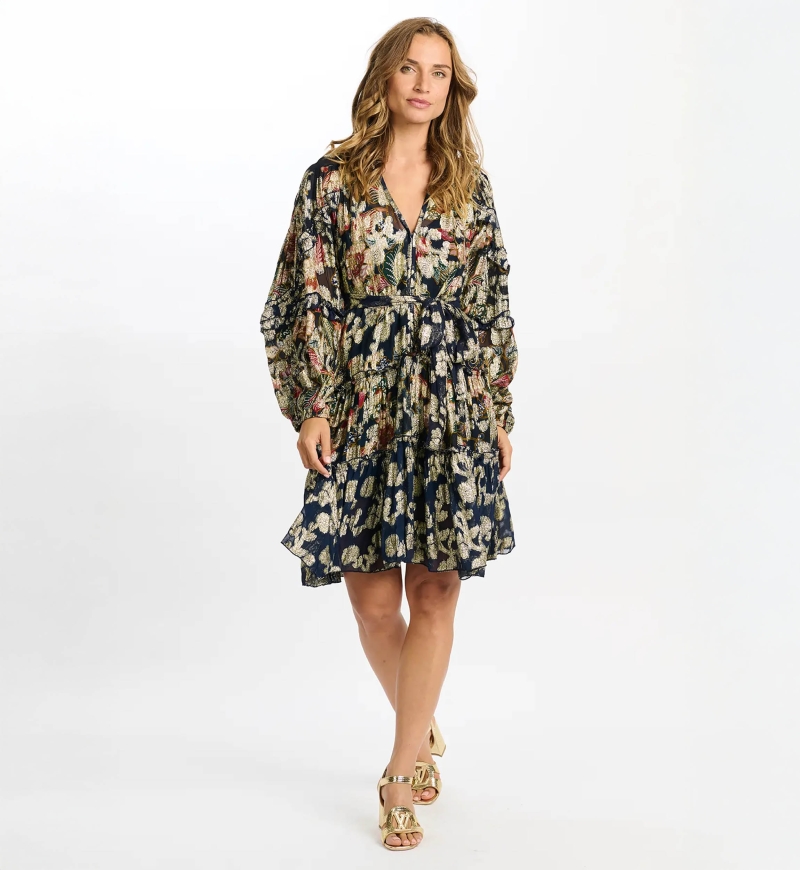 robe courte manche longue fleurie JULIETA - Miss June